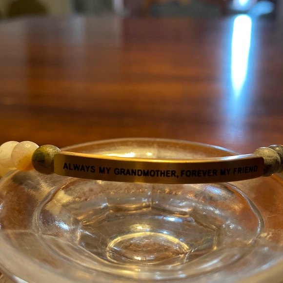 Inspire me bracelet” always my grandmother forever my friend “sunstone beads - Picture 2 of 13